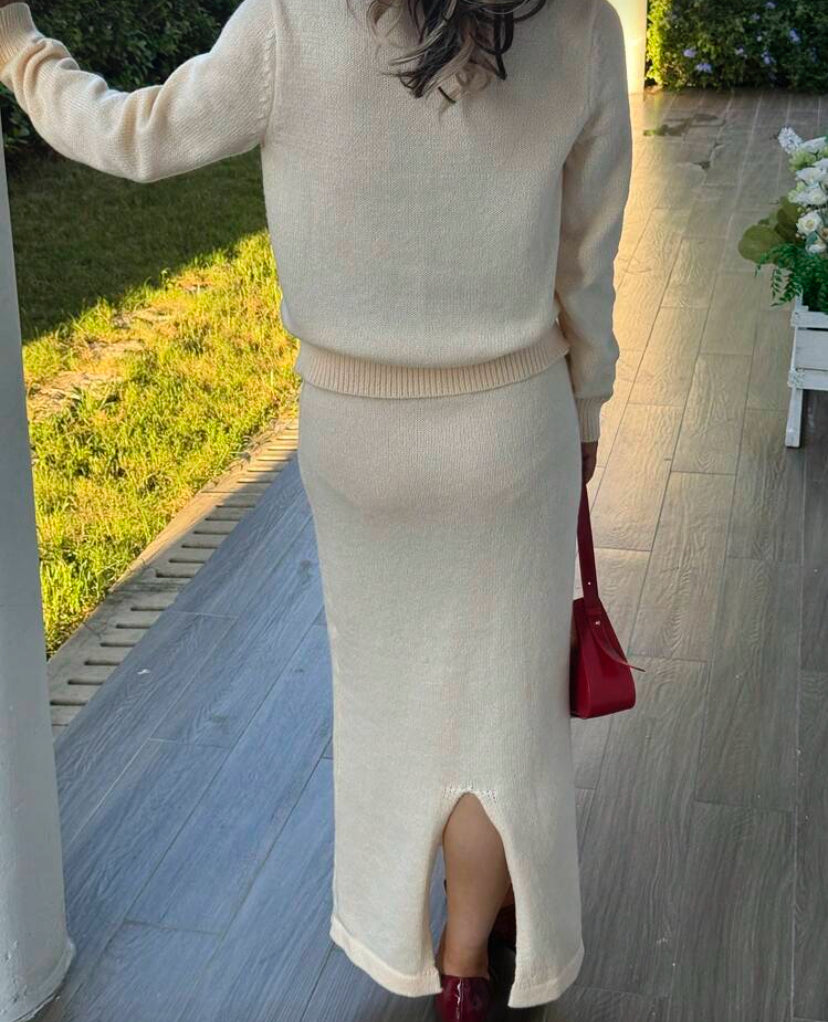 Conjunto cárdigan esponjoso S25VB06