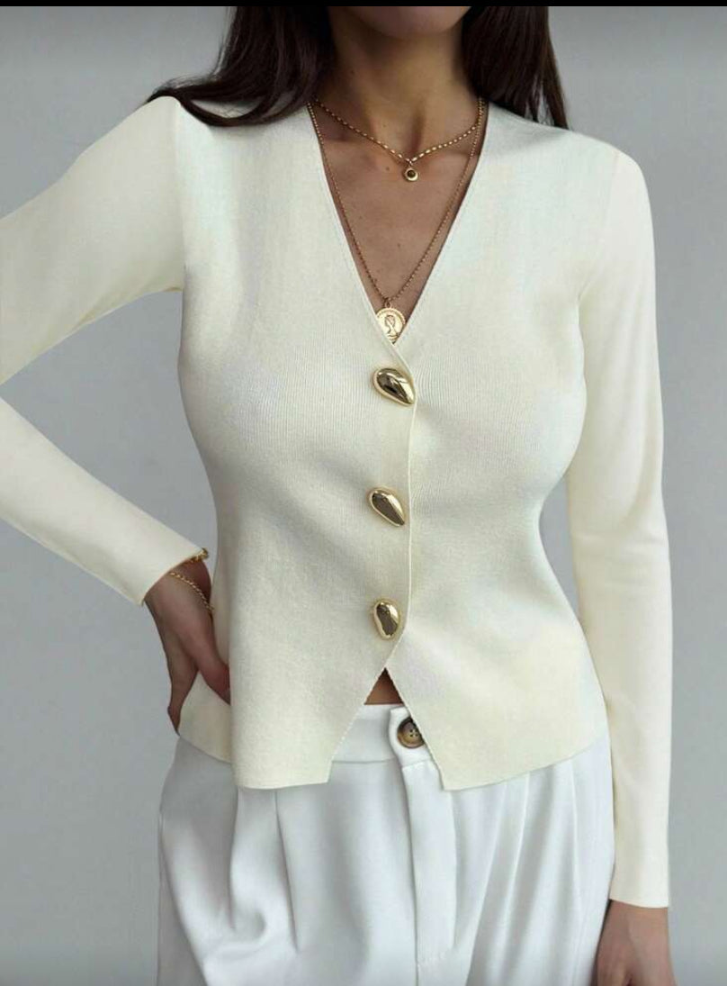 Suéter brillo albaricoque N25WN05