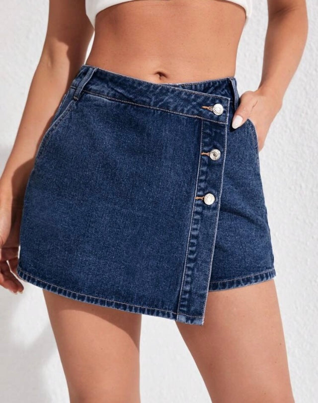 Paseo Relajado Falda Pantalón Vaquera M25PB02