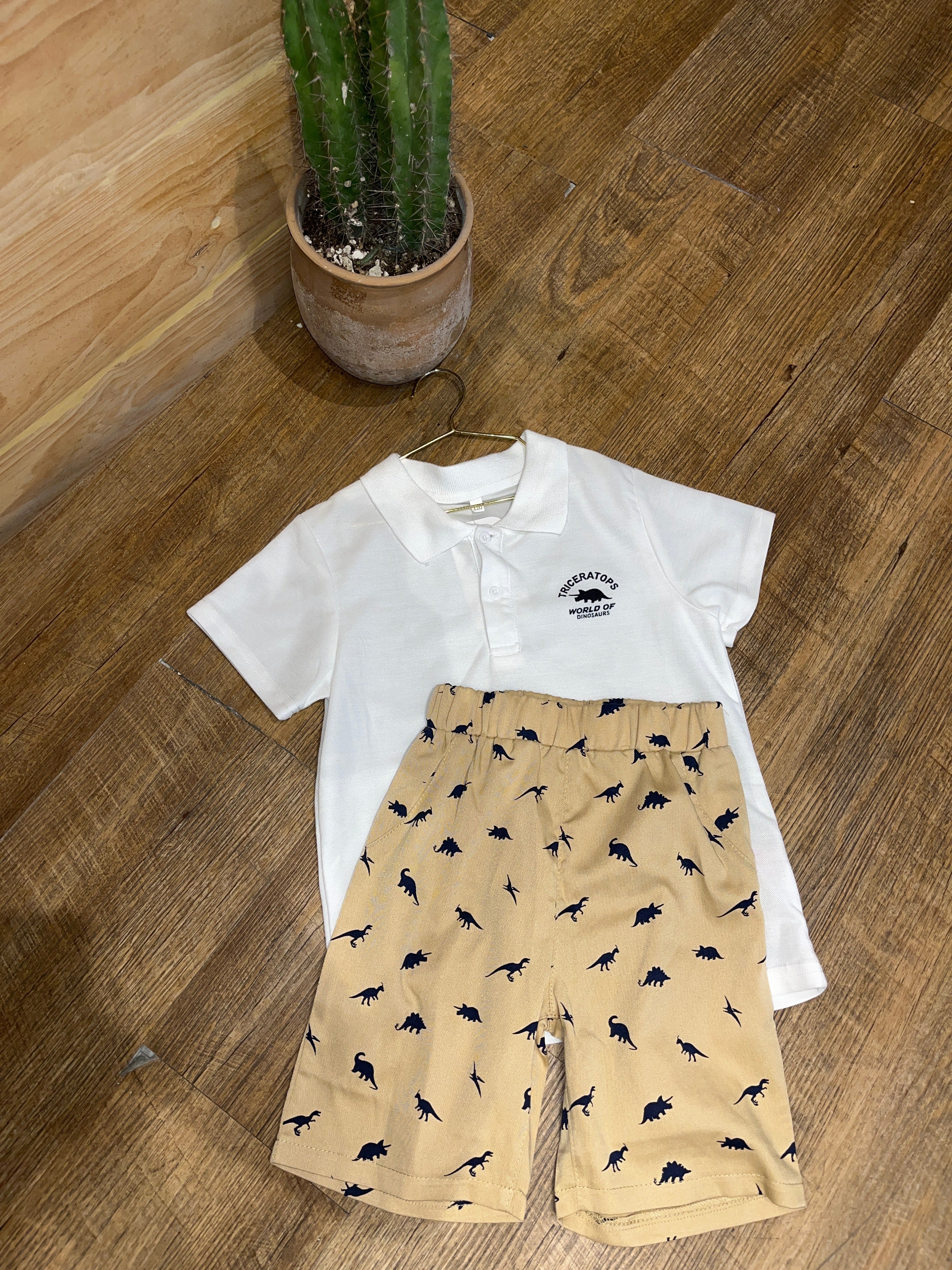 Conjunto de Shorts, cortos y polo blanco. AP02 