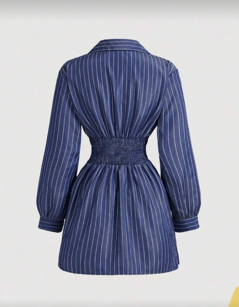 Vestido manga larga con volantes E26XF09