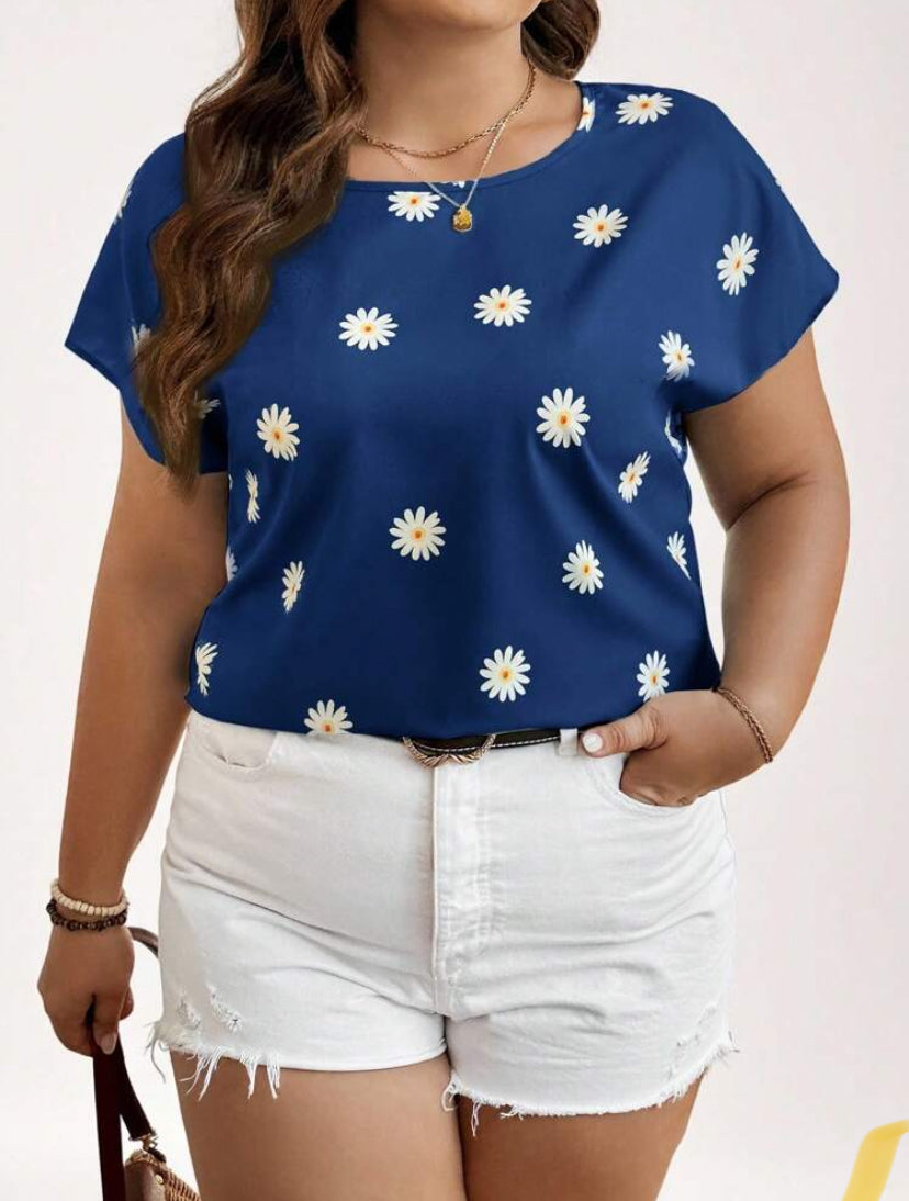 Blusa casual simple con estampado A25PF04