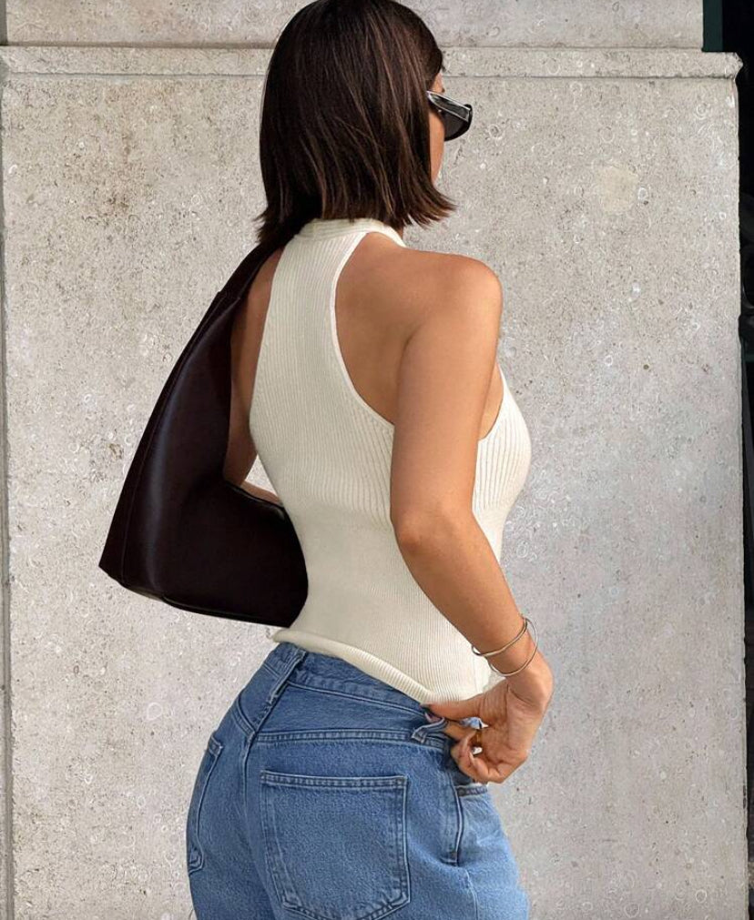 Blusa con cuello de tortuga F26XW010