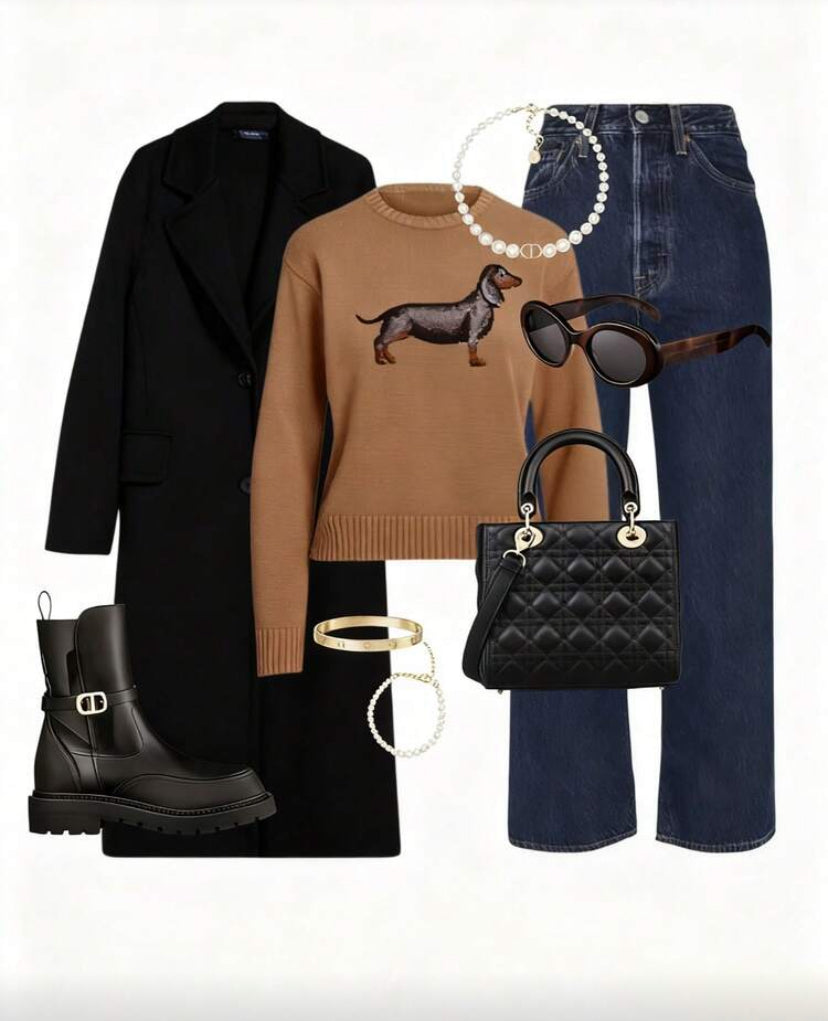 Suéter de punto con cuello redondo F26XW02