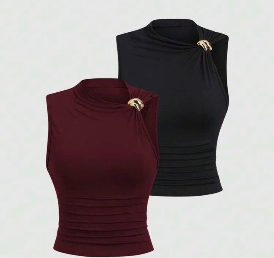 Blusa Ajustada con Volantes. S25UU01