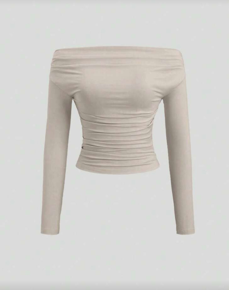 Blusa asimetrica de manga larga E26XJ05