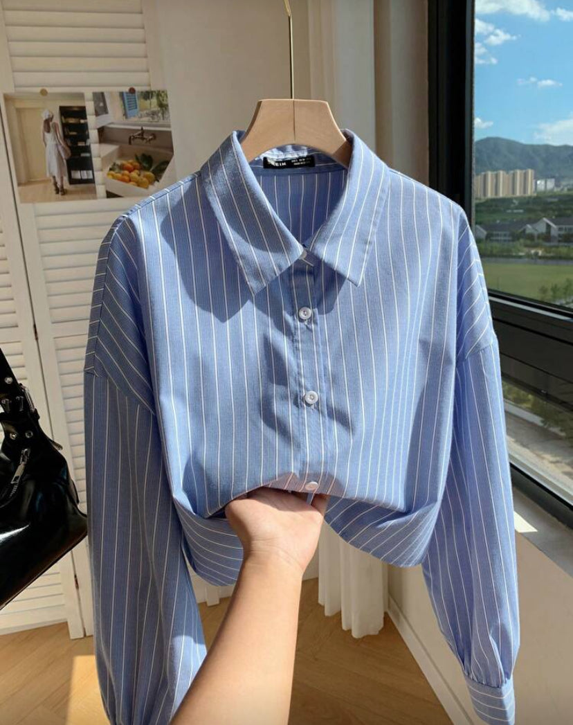 Camisa suelta de rayas E26XK01