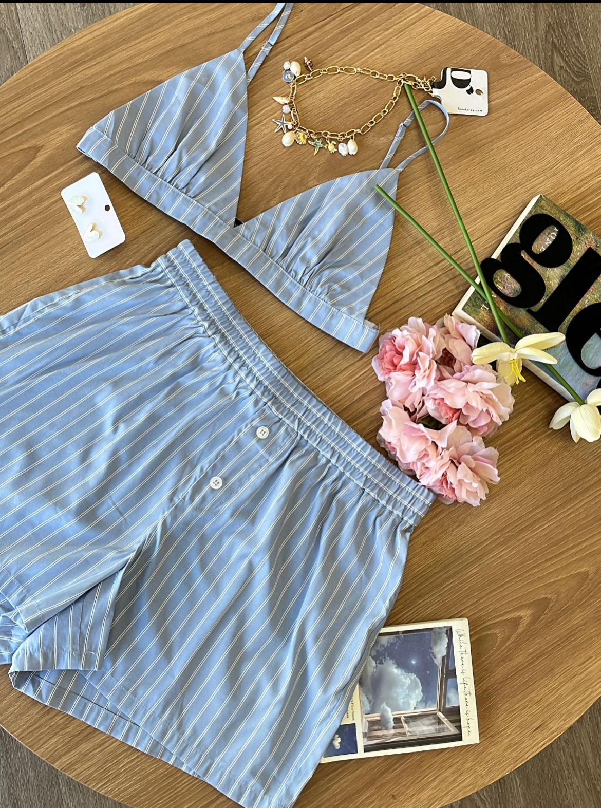 Conjunto de verano a rayas J25RD06