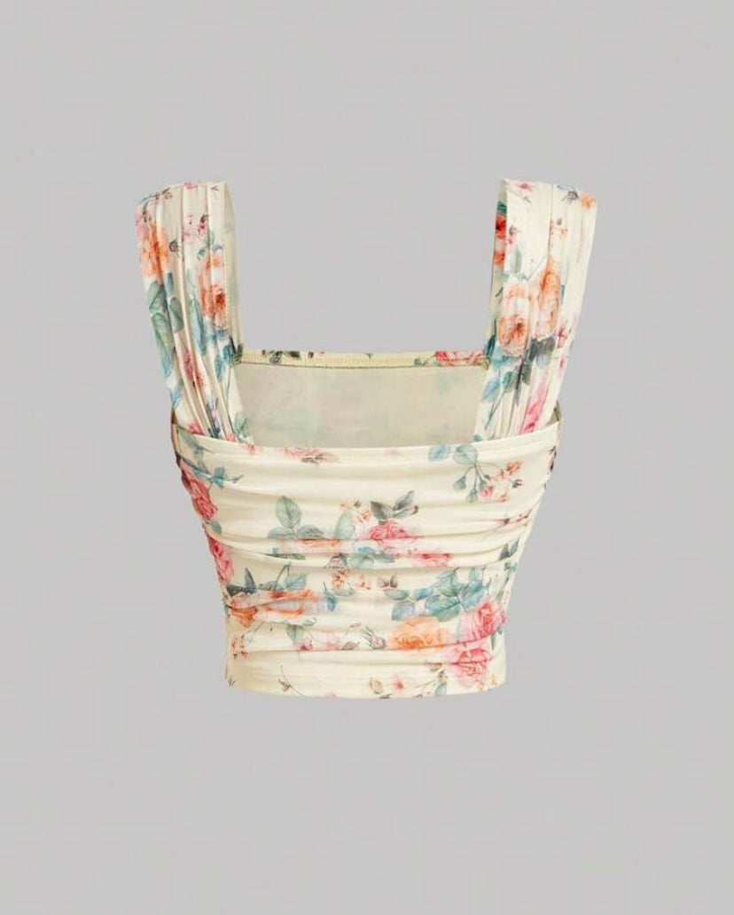 Chaleco elegante y estilizado con cuello cuadrado A25PP02