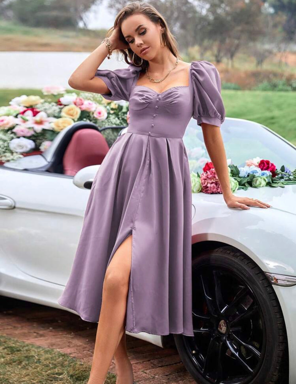 Viento fresco vestido de satén M25ÑR06