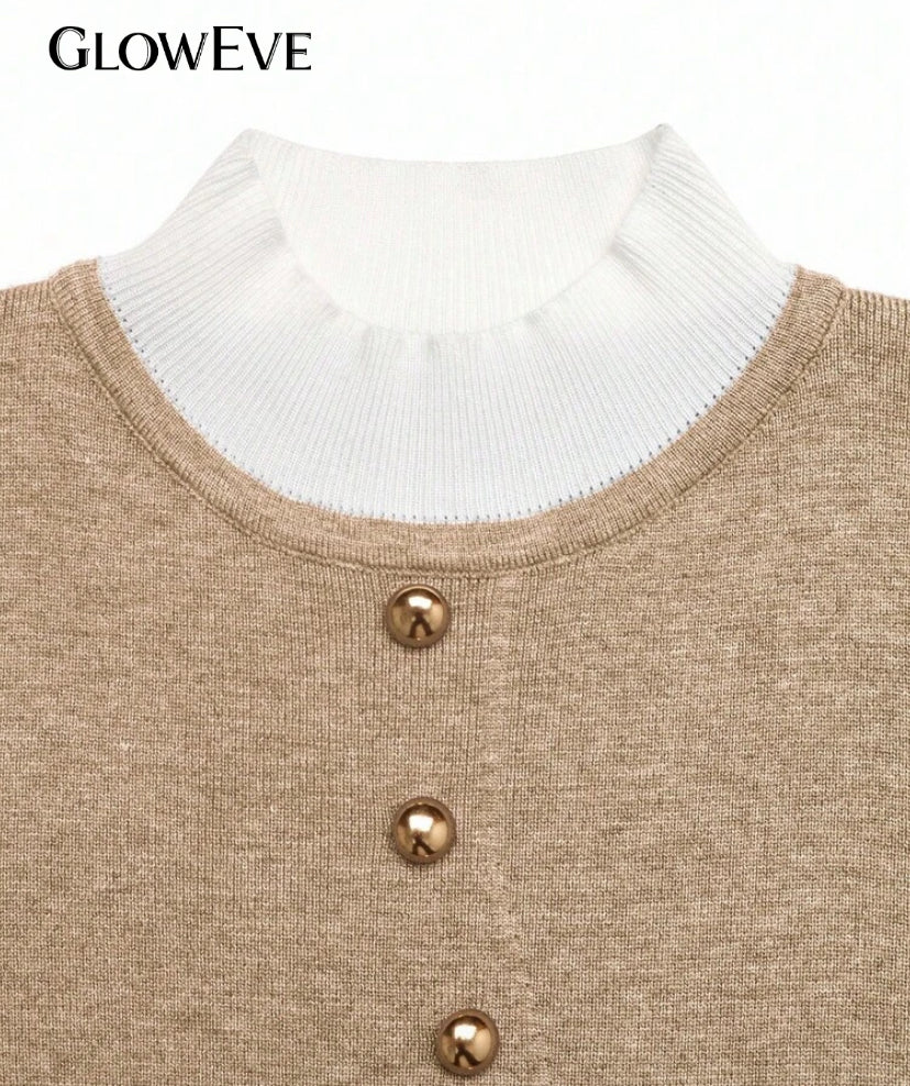 Elegante suéter plisado N25WU07