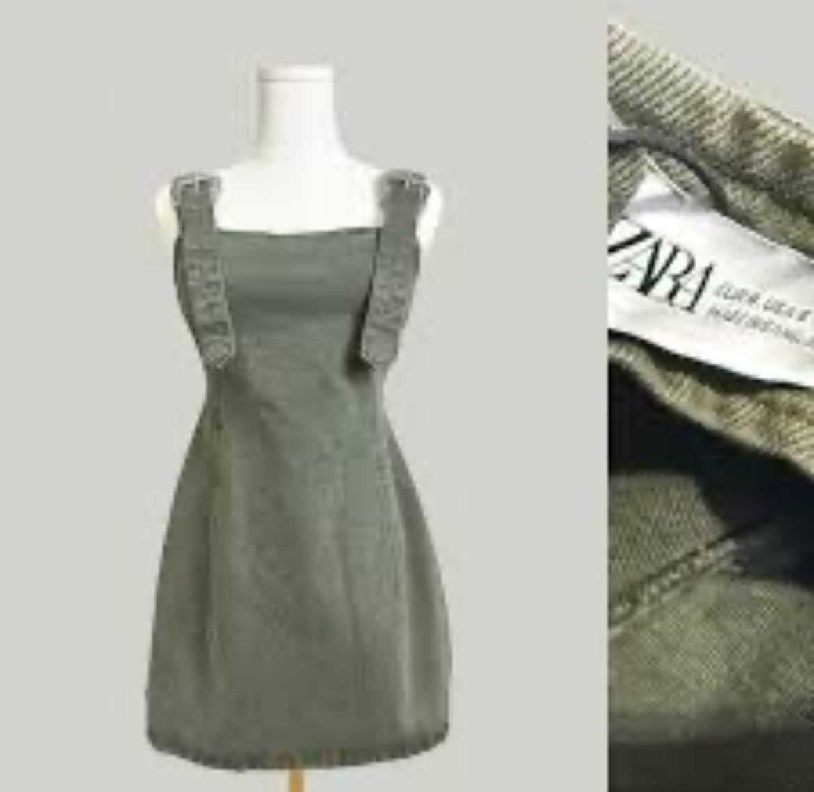 Falda con tirantes de lona J25QU09