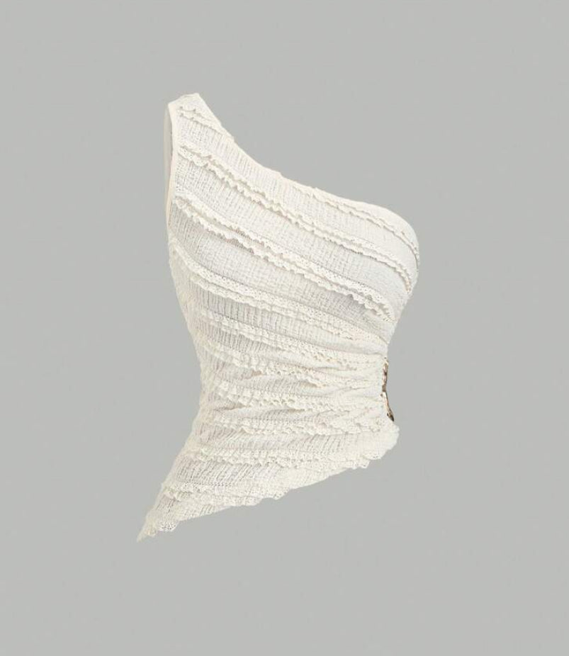 Blusa asimetrica de un hombro AG25TQ010