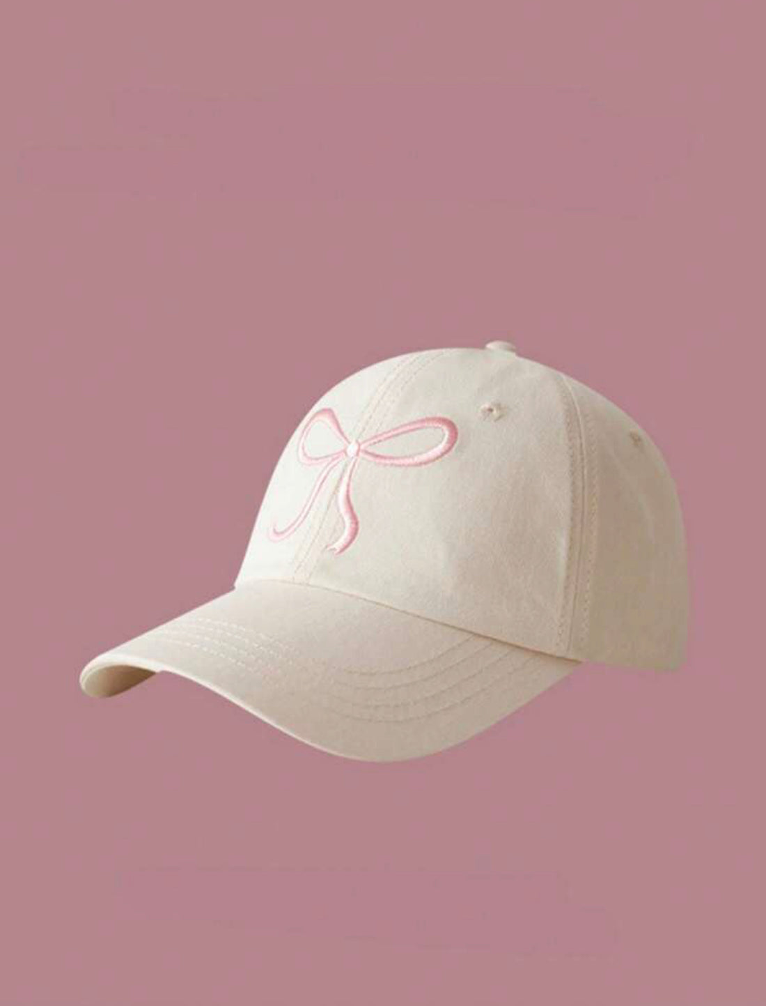 Gorra de béisbol con bordado de lazo color albaricoque A25QD01