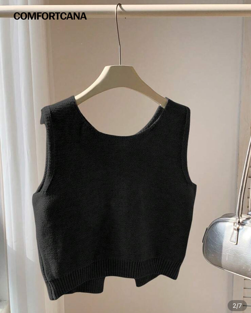 Top de puntos sin manga con lazo A25PI02