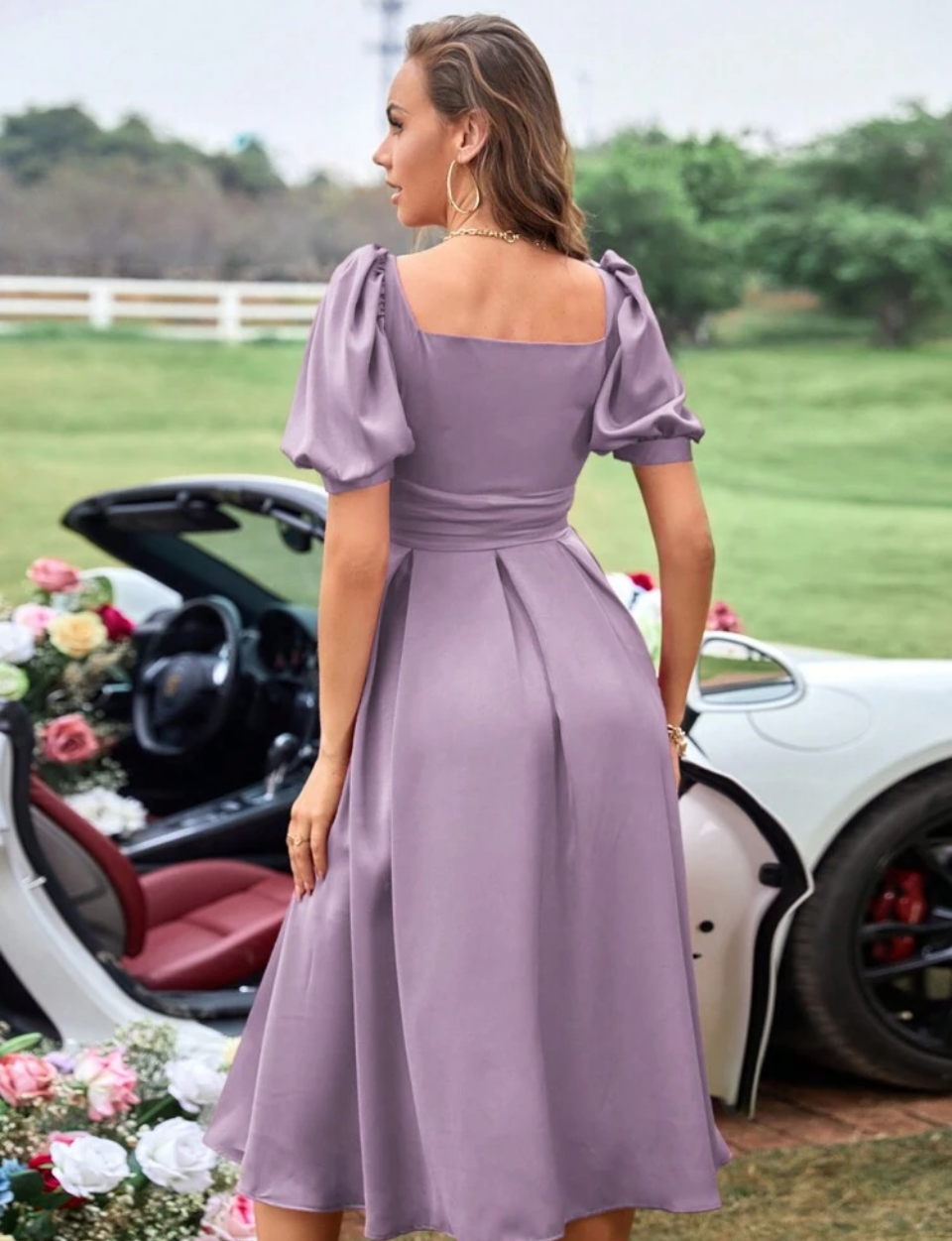 Viento fresco vestido de satén M25ÑR06