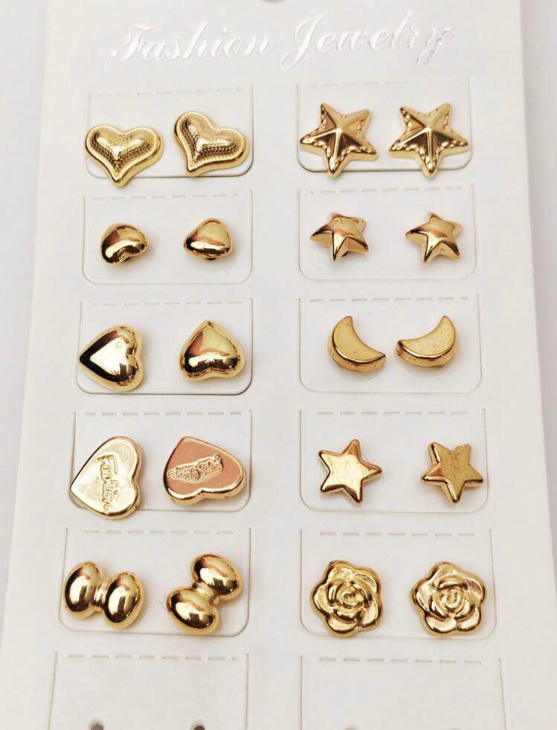 Pendientes de botón con diseños A25QJ09
