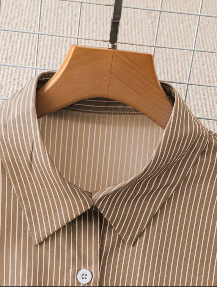 Vibrante encanto camisa de manga larga de rayas M25PB03
