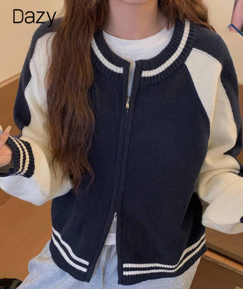 Cárdigan con contraste F26YA07