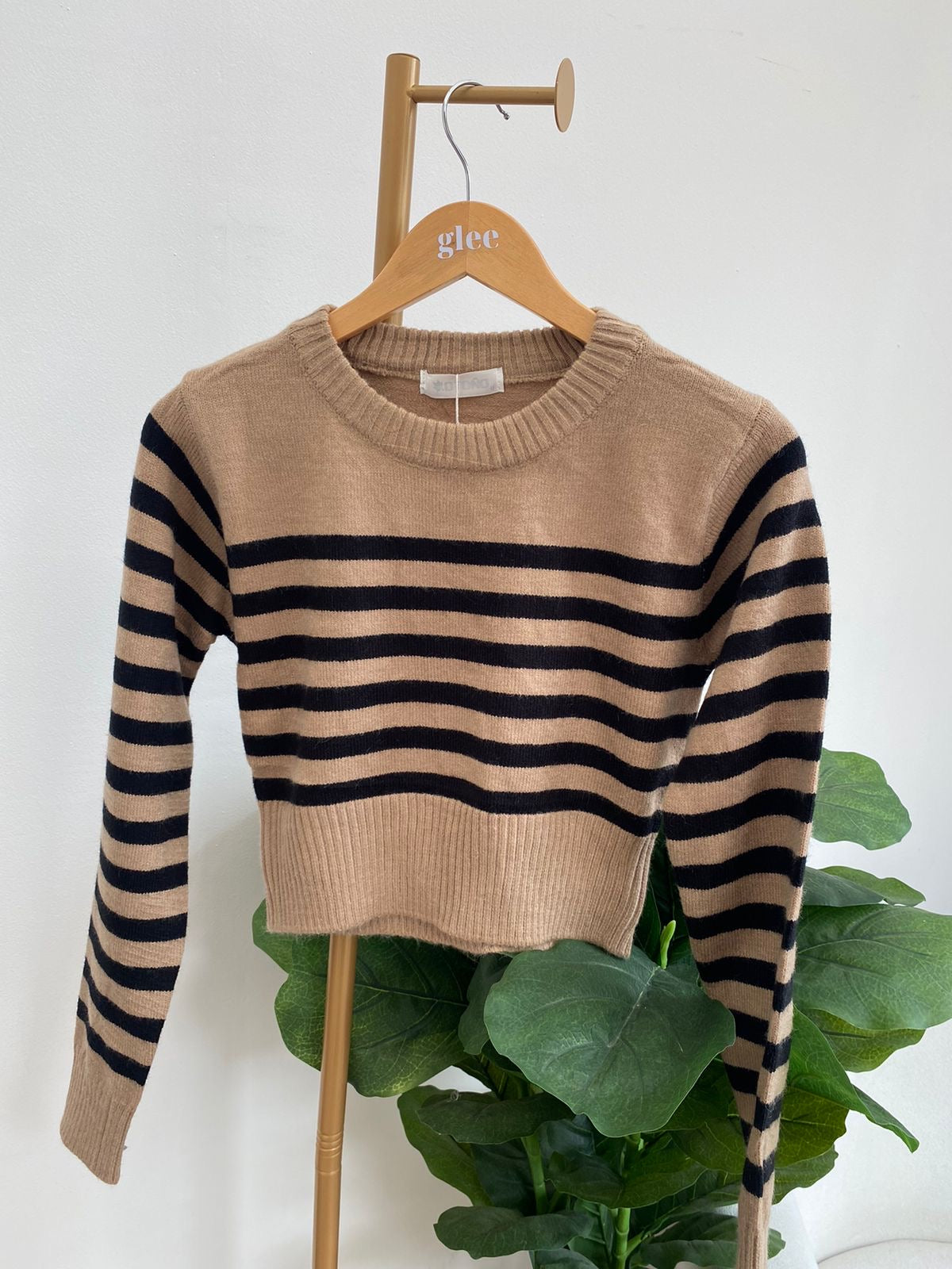 Abrazo de lana suéter con rayas O25VZ06