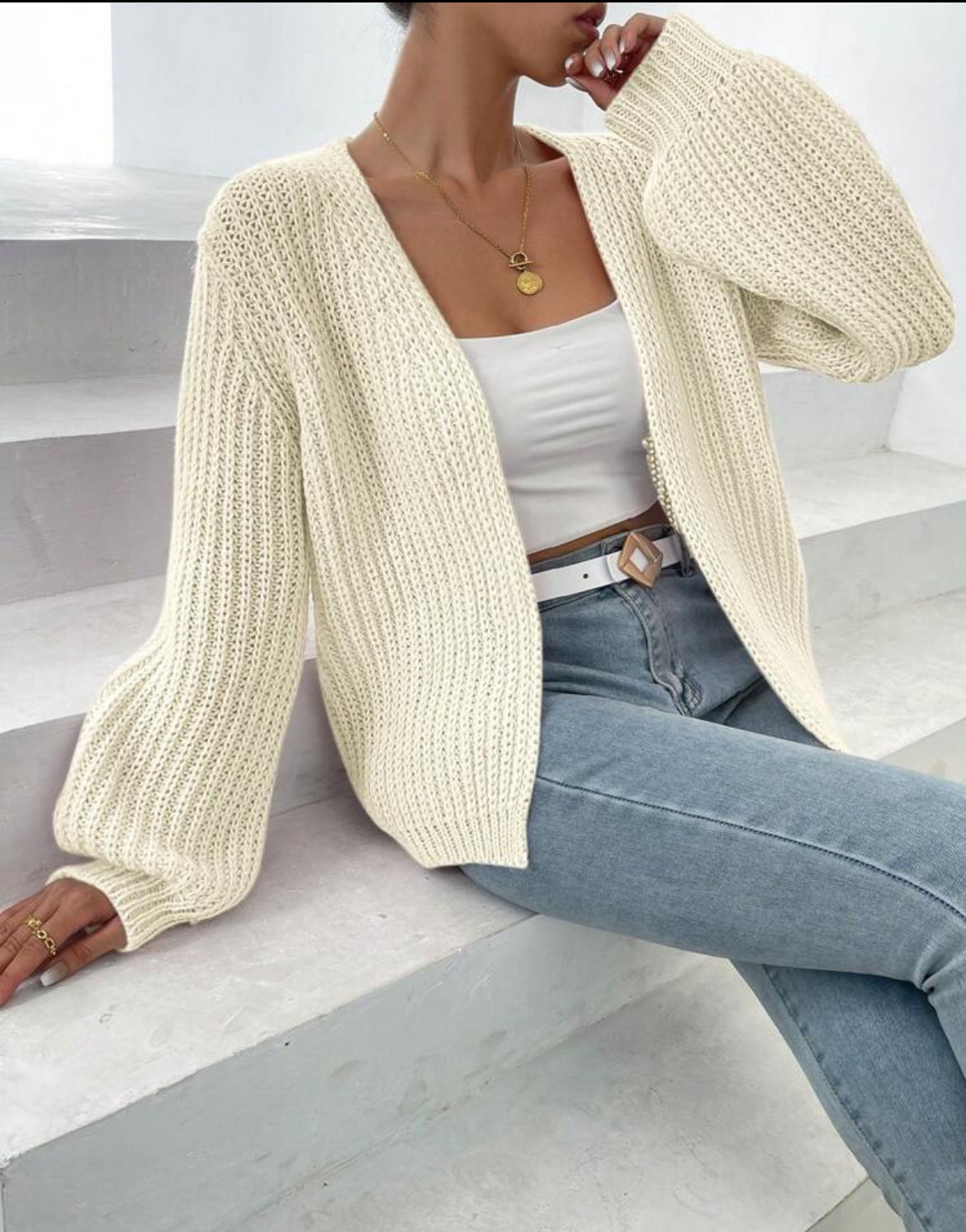 Tejido de magia cárdigan unicolor M25PD04