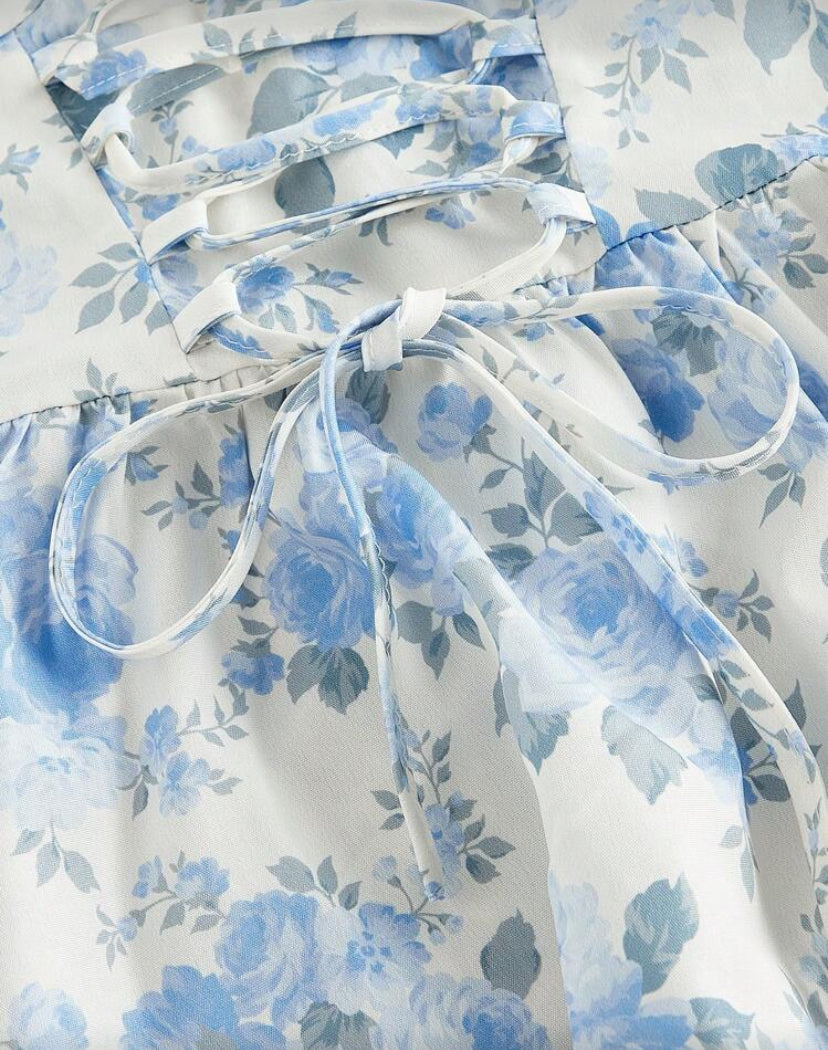 Vestido largo con estampado floral F26XZ03