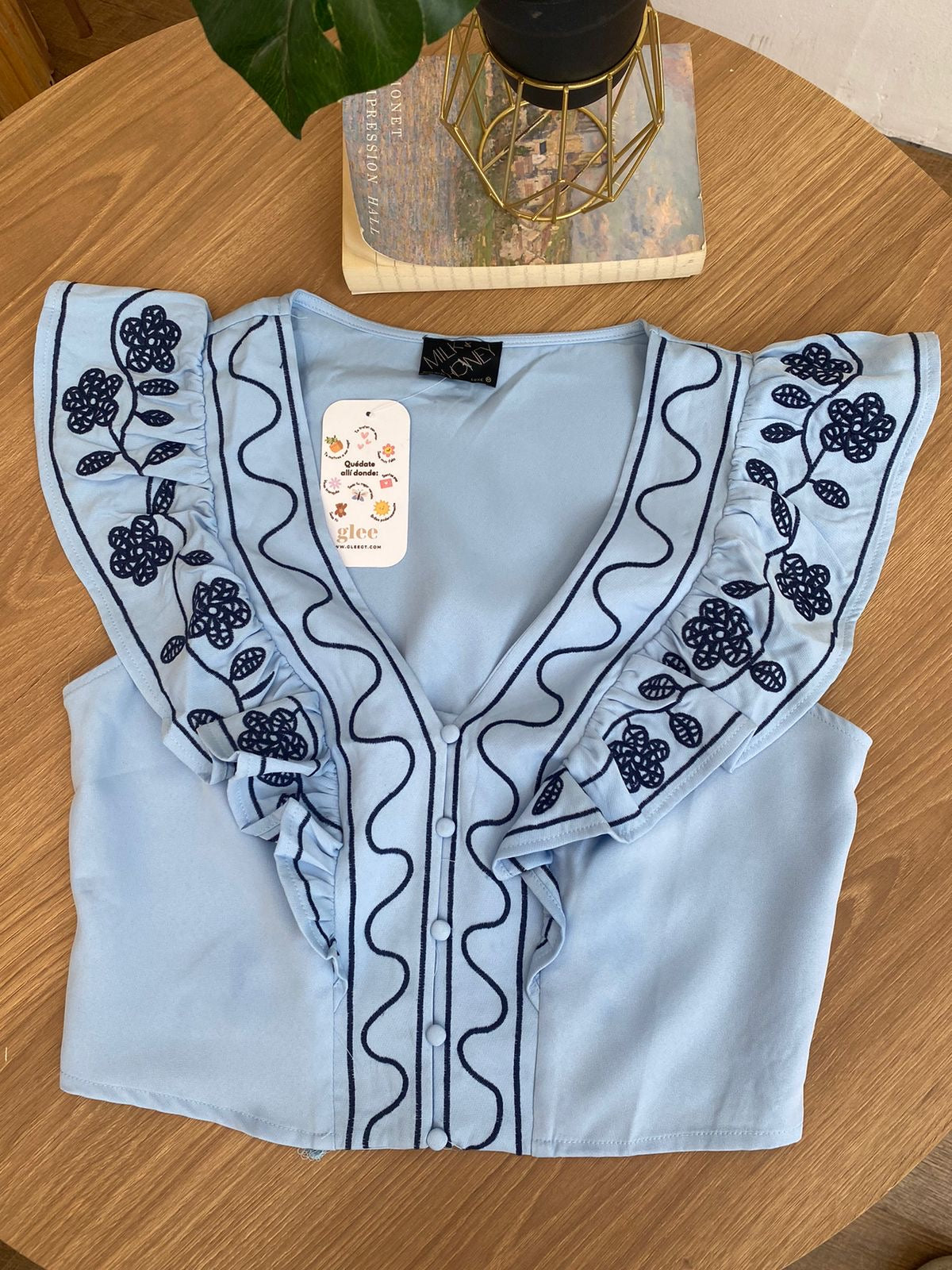 Blusa celeste Honey O25VM02