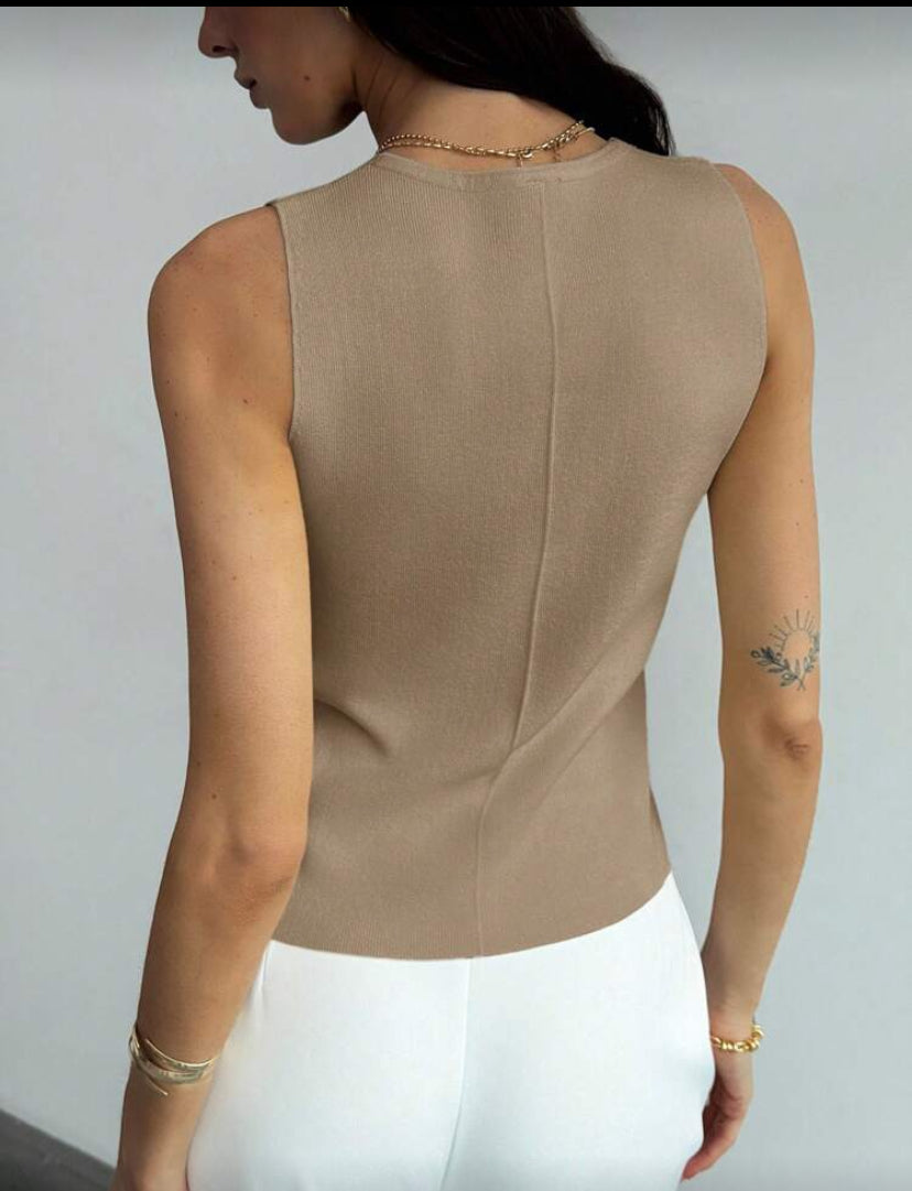 Chaleco de punto casual O25WF07