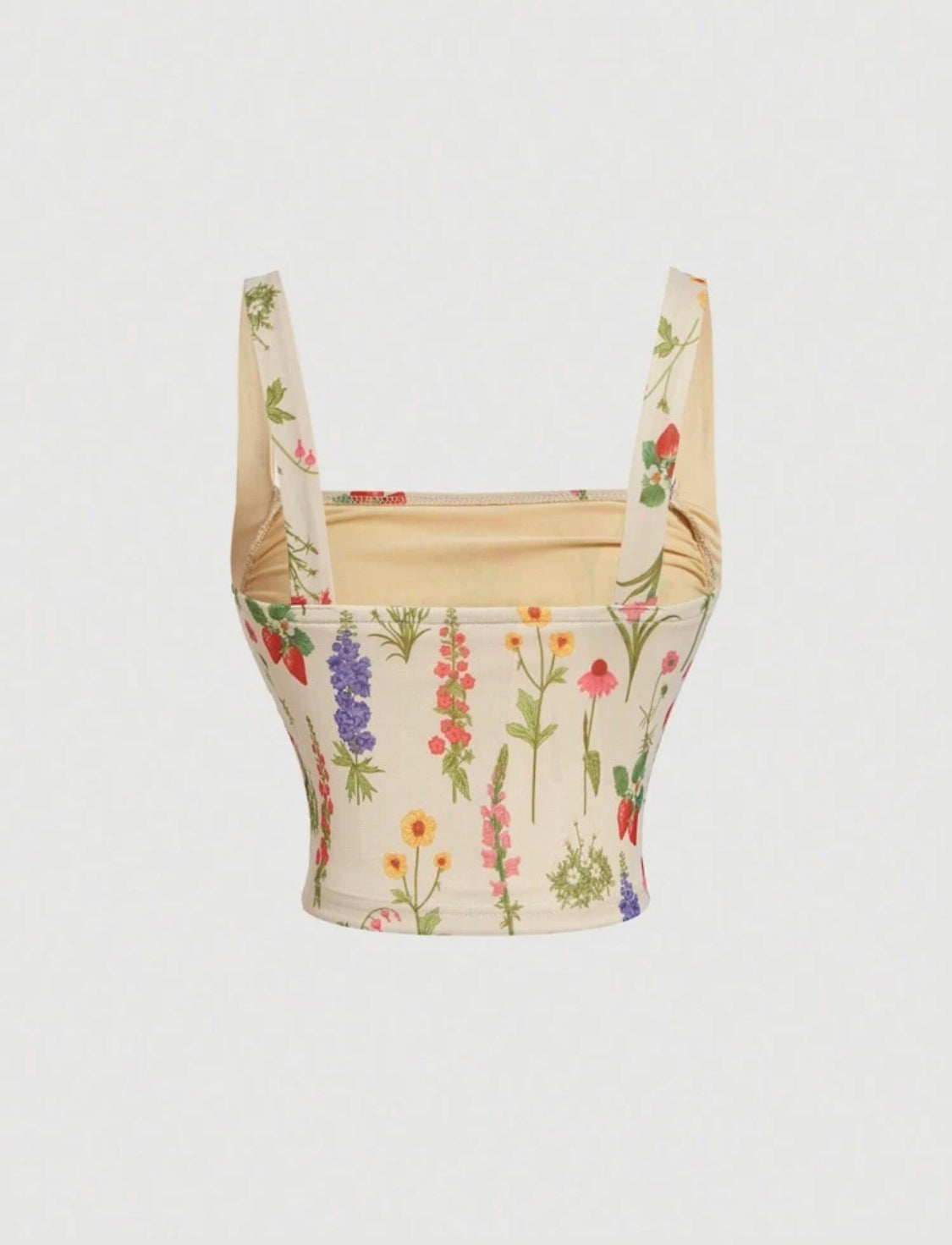 Top sin mangas con estampado floral A25QI01