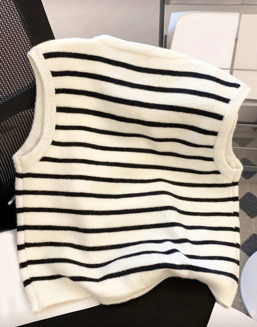 Chaleco con rayas informal N25WQ07