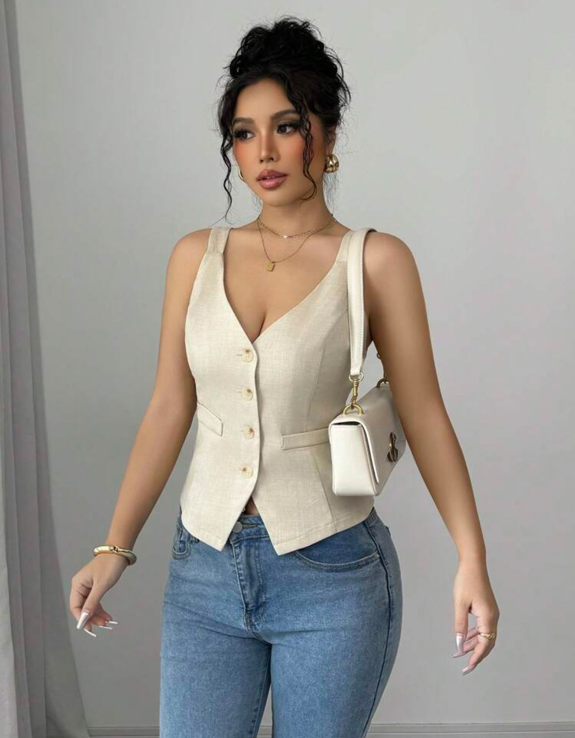 Top de Moda Con Tirantes Casual F25ÑA09