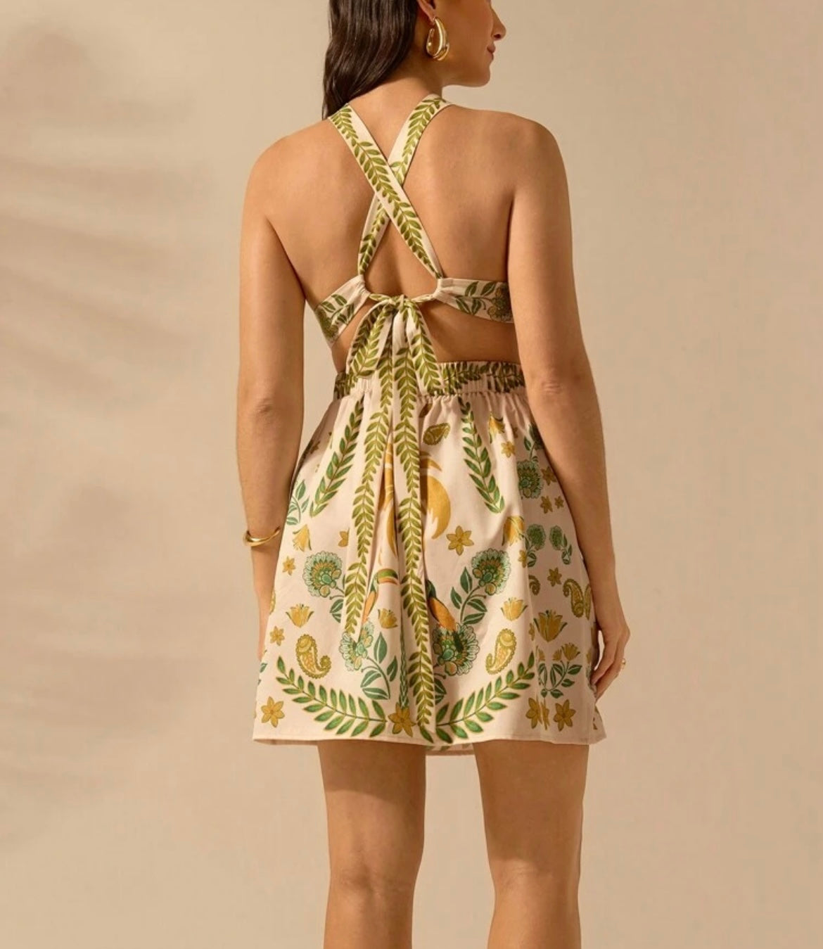 Luz de atardecer Vestido mini casual de verano M25PB010