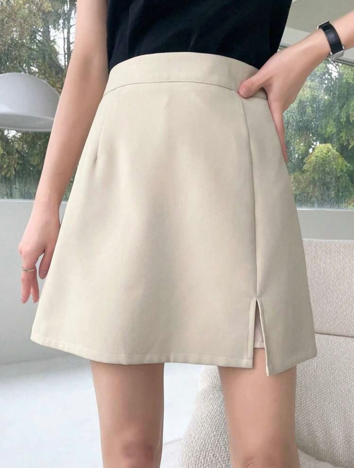 Paseo Urbano skort bajo con abertura M25ÑW07