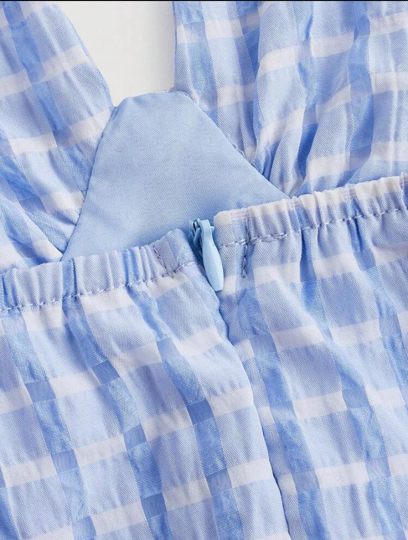 Plenitud Celeste Vestido con cuello M25ÑZ07