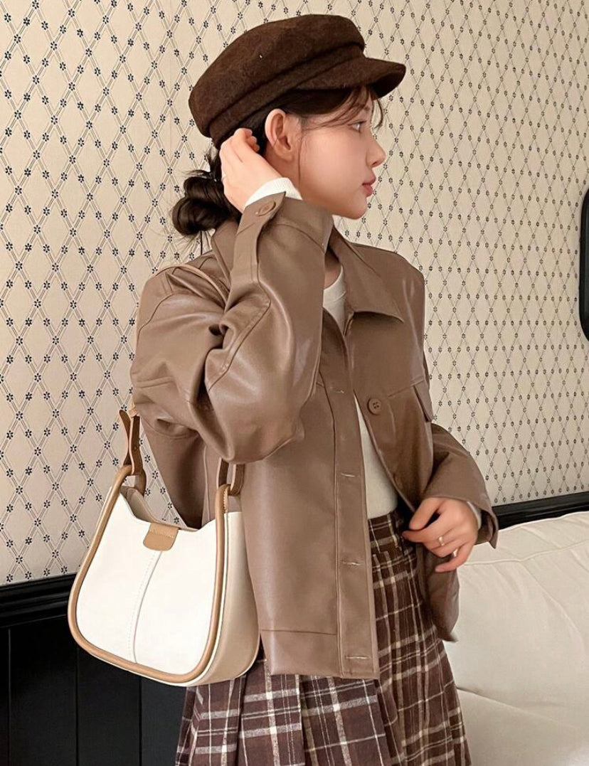 Chaqueta vintage de manga larga con abotonadura E25MN04