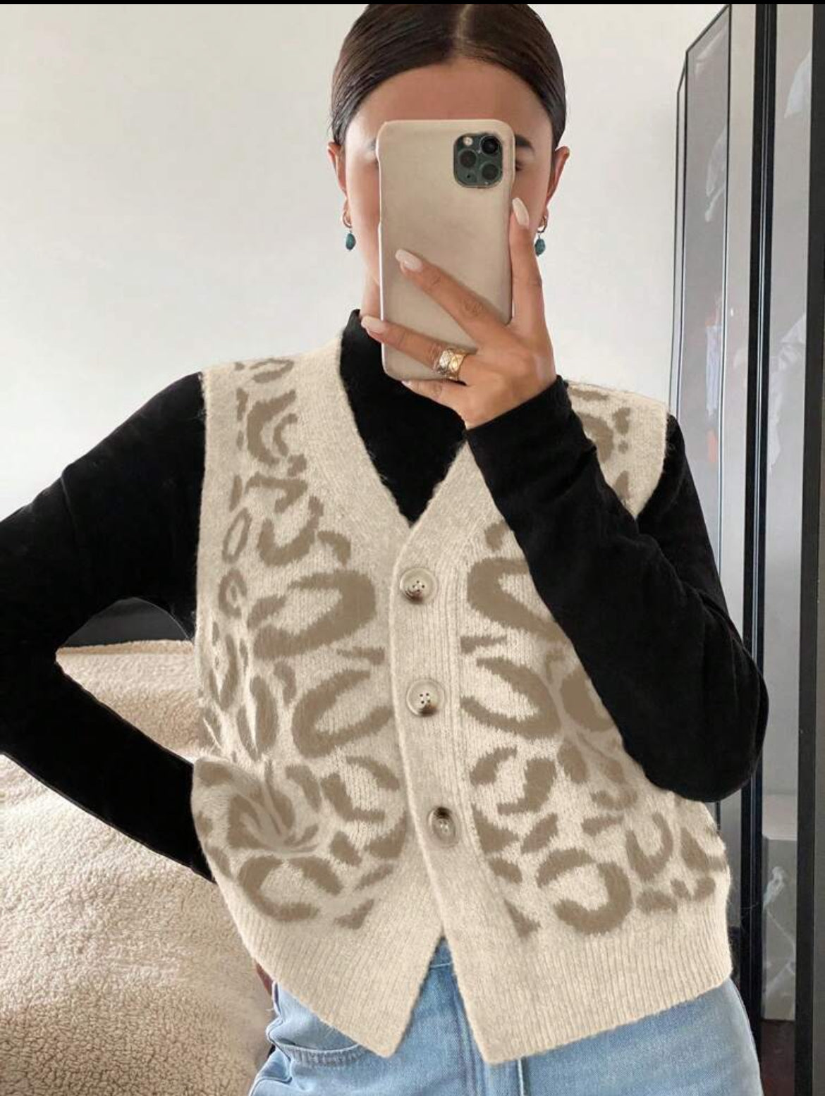 Abracito de lana chaleco de punto AG25TP02