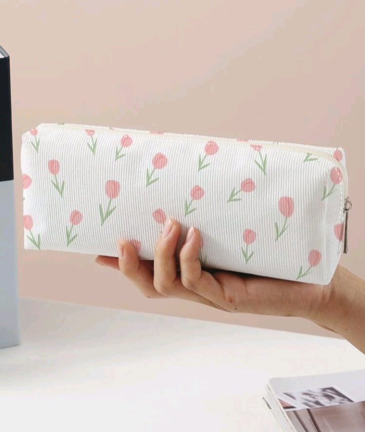 1 Pieza Estuche para Lápices con Estampado Floral FE07