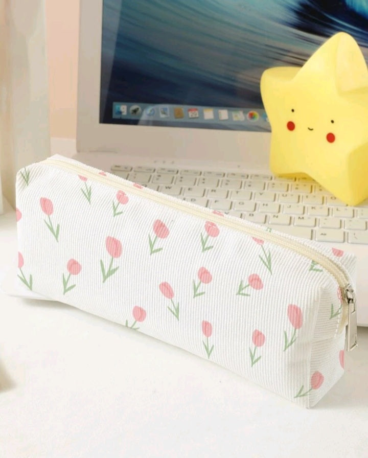 1 Pieza Estuche para Lápices con Estampado Floral FE07