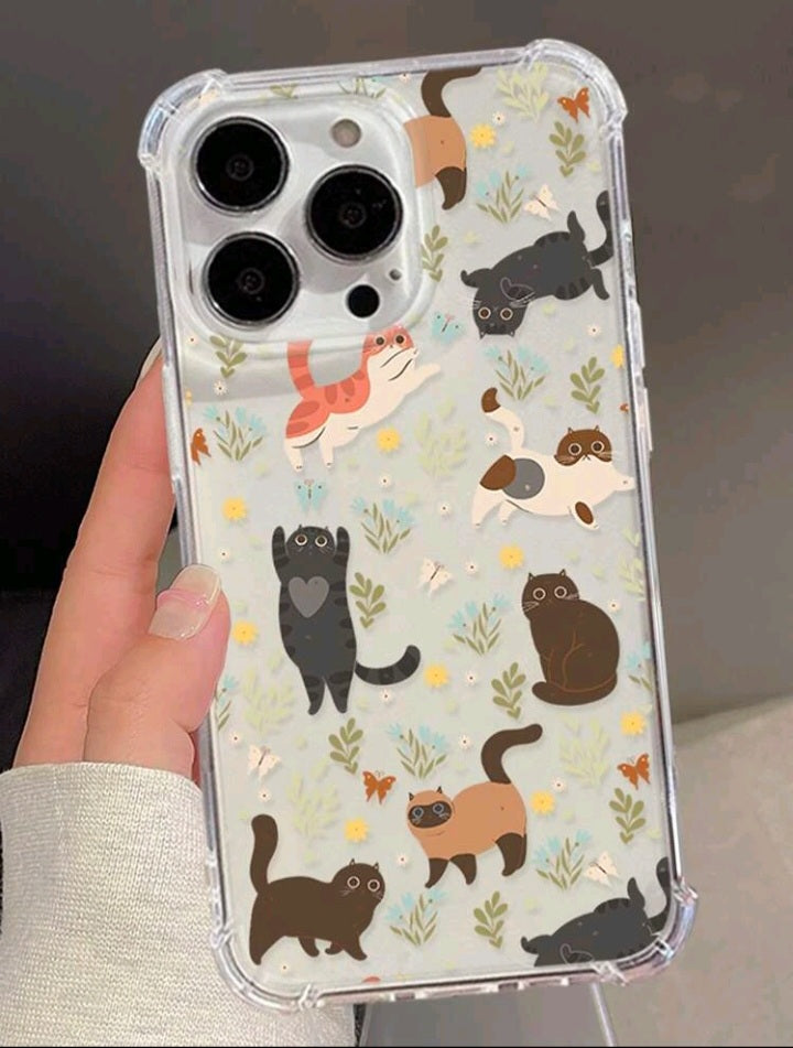 Funda para Móvil con Patrón de Gato FV01