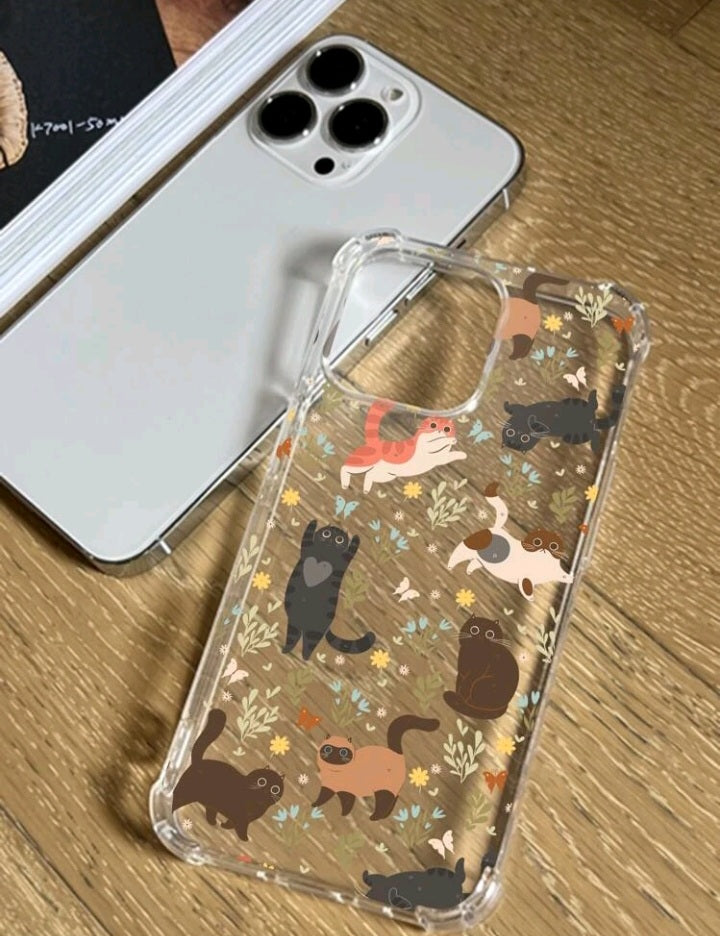 Funda para Móvil con Patrón de Gato FV01