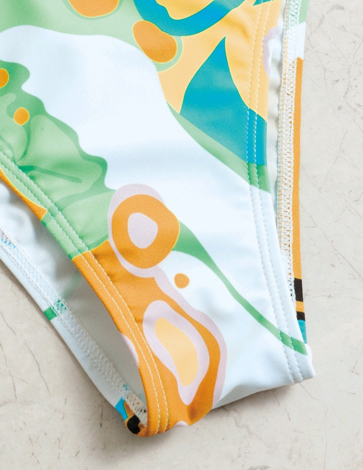 Bikini Triángulo Halter con Estampado (778)