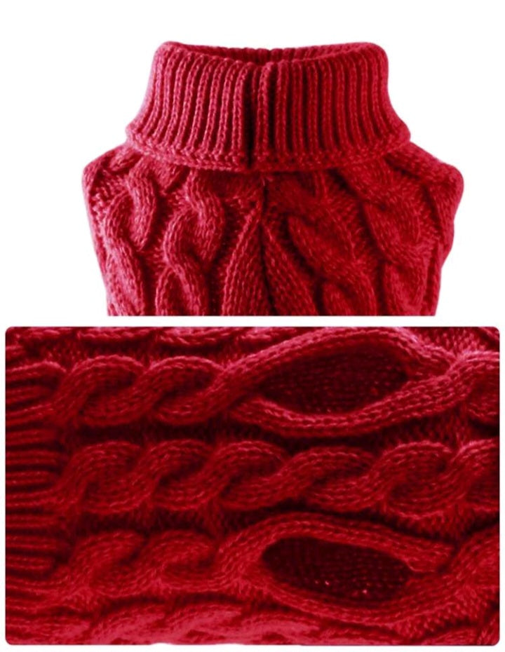 Jersey de Punto Torcido de Color Sólido para Mascotas HÑ010