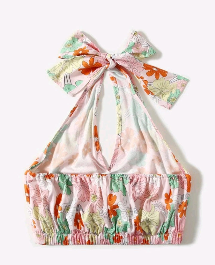 Top Halter con Estampado Floral (937)