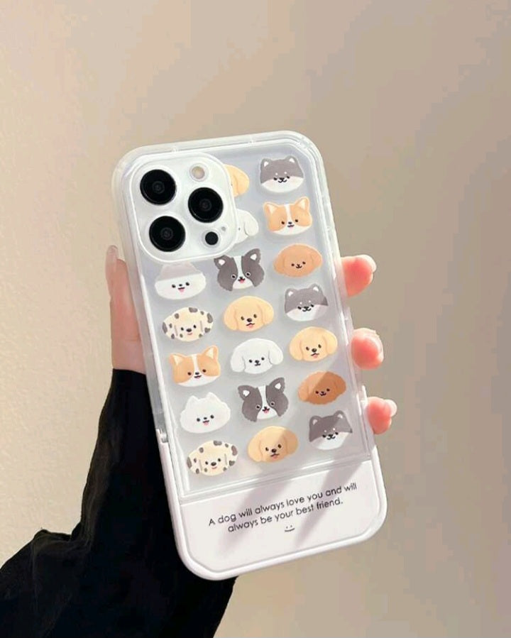 Funda para Móvil con Diseño de Perro y Soporte Invisible (554)