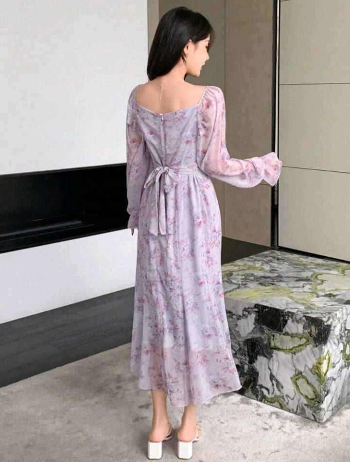 Vestido Cruzado de Manga Larga con HQ03