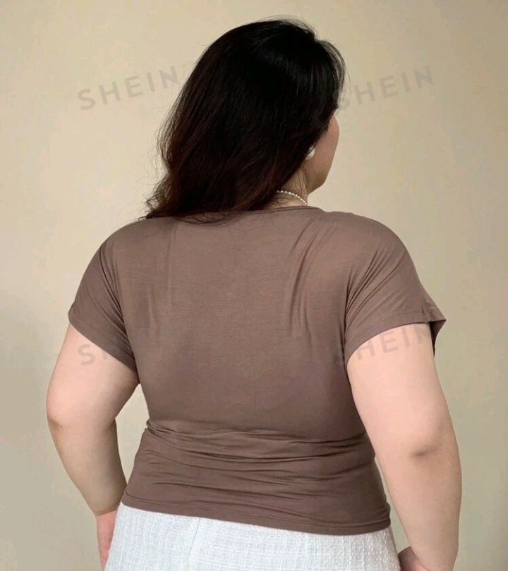 Camiseta de Manga Corta con Escote Cruzado II01