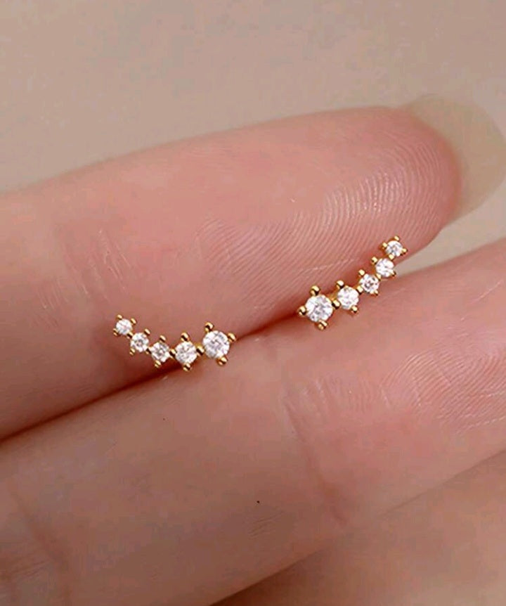 Pendientes Pequeños con Circonita Cúbica KI09