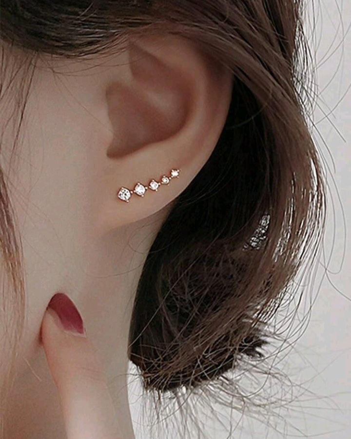 Pendientes Pequeños con Circonita Cúbica KI09