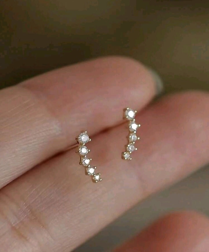 Pendientes Pequeños con Circonita Cúbica KI09