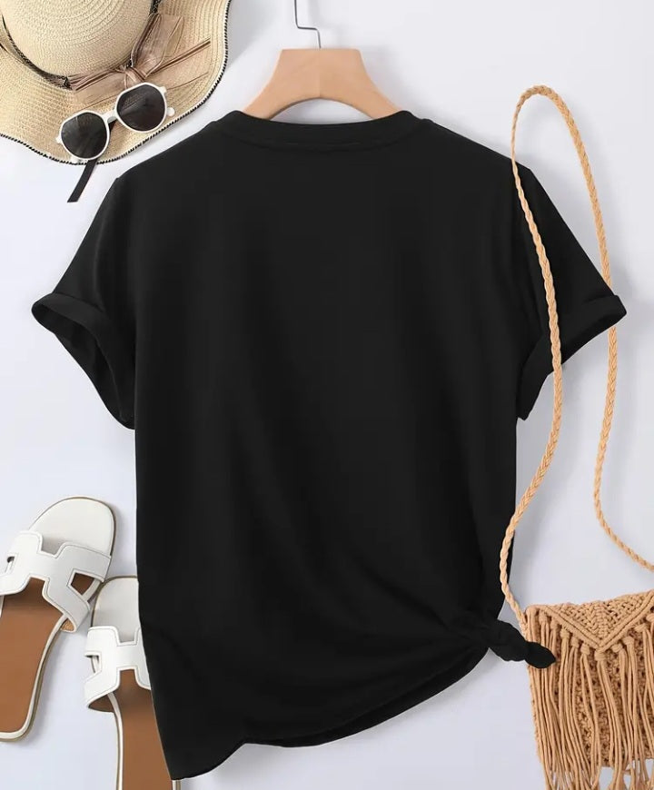 Camiseta Estampada de Cuello Redondo A25KN02